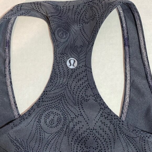 Lululemon Athletic Tank Women's Size 4 Black and Gray Racerback - Picture 3 of 7